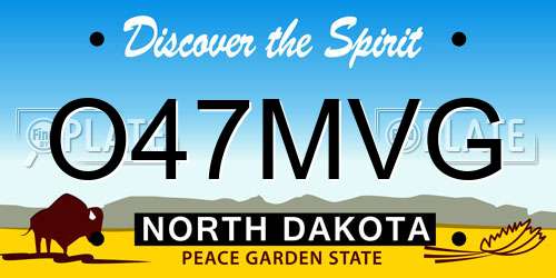O47MVG North Dakota License Plate