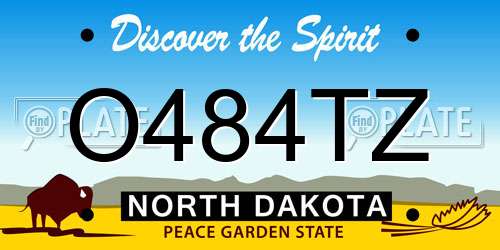 O484TZ North Dakota License Plate