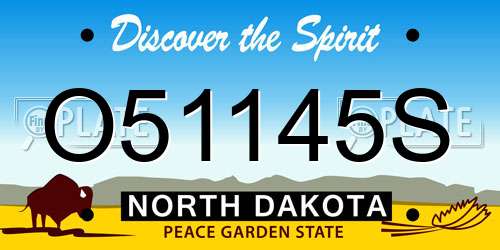 O51145S North Dakota License Plate