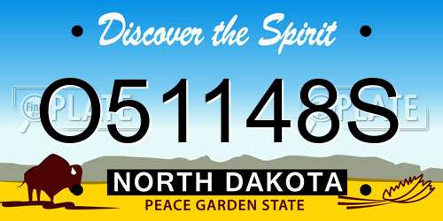 O51148S North Dakota License Plate