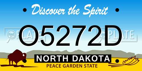 O5272D North Dakota License Plate