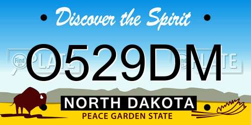 O529DM North Dakota License Plate