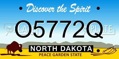 O5772Q North Dakota License Plate