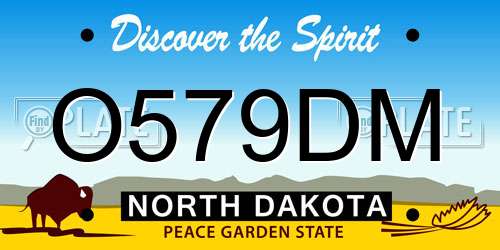O579DM North Dakota License Plate