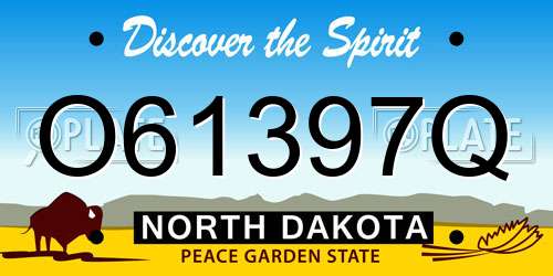 O61397Q North Dakota License Plate
