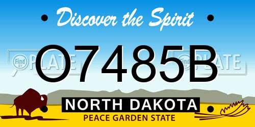 O7485B North Dakota License Plate