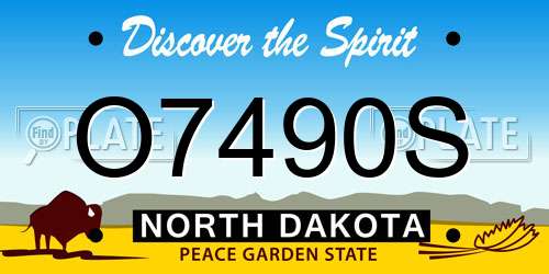 O7490S North Dakota License Plate