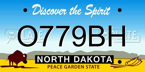 O779BH North Dakota License Plate