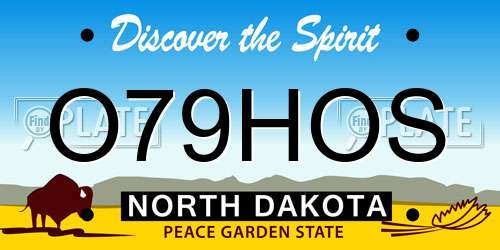 O79HOS North Dakota License Plate