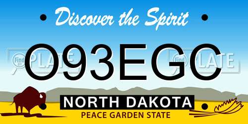O93EGC North Dakota License Plate