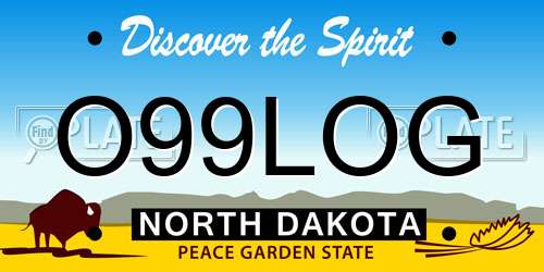 O99LOG North Dakota License Plate