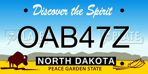 OAB47Z North Dakota License Plate
