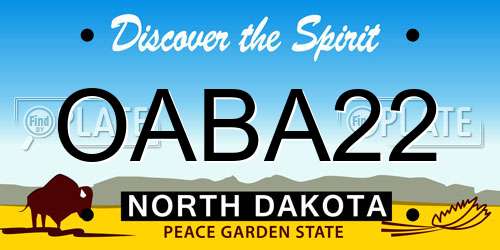 OABA22 North Dakota License Plate