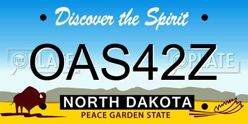 OAS42Z North Dakota License Plate