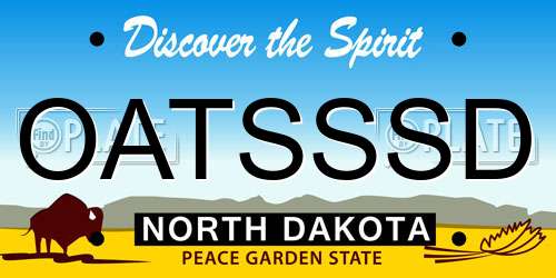OATSSSD North Dakota License Plate