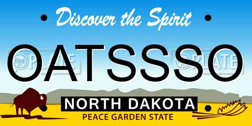 OATSSSO North Dakota License Plate