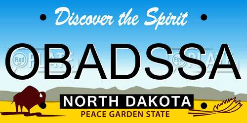 OBADSSA North Dakota License Plate