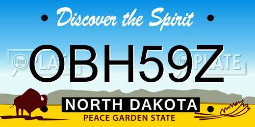OBH59Z North Dakota License Plate
