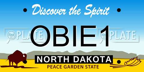 OBIE1 North Dakota License Plate