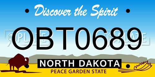 OBT0689 North Dakota License Plate