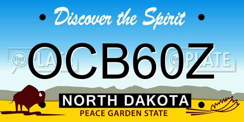 OCB60Z North Dakota License Plate