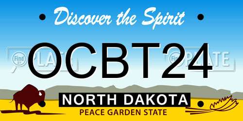OCBT24 North Dakota License Plate