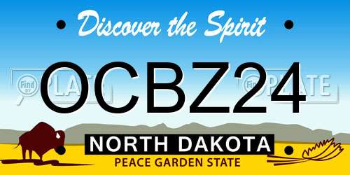 OCBZ24 North Dakota License Plate