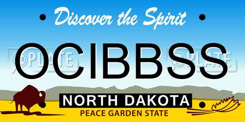 OCIBBSS North Dakota License Plate