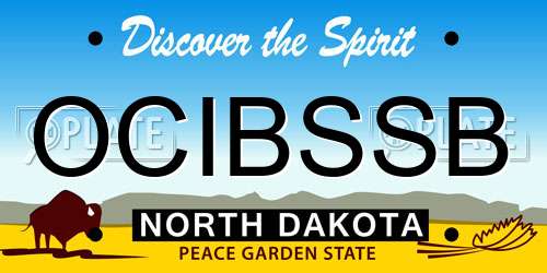 OCIBSSB North Dakota License Plate