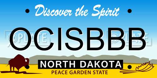 OCISBBB North Dakota License Plate