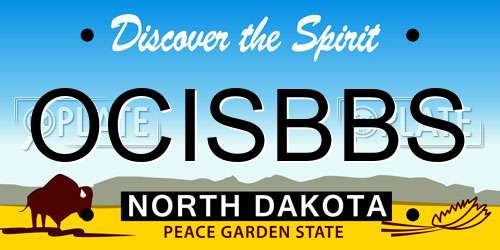 OCISBBS North Dakota License Plate