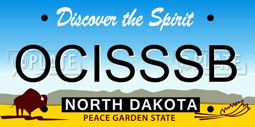 OCISSSB North Dakota License Plate