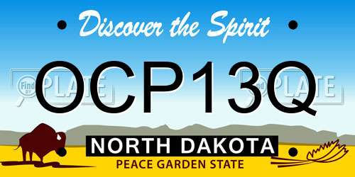 OCP13Q North Dakota License Plate