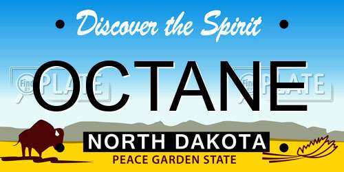 OCTANE North Dakota License Plate
