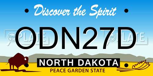 ODN27D North Dakota License Plate