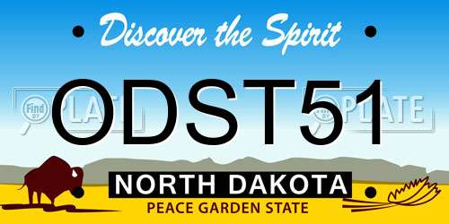 ODST51 North Dakota License Plate