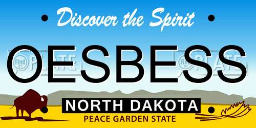 OESBESS North Dakota License Plate