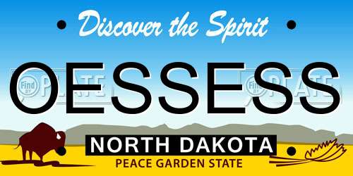 OESSESS North Dakota License Plate