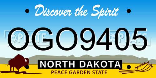 OGO9405 North Dakota License Plate