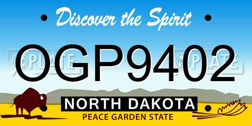 OGP9402 North Dakota License Plate