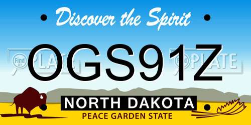 OGS91Z North Dakota License Plate