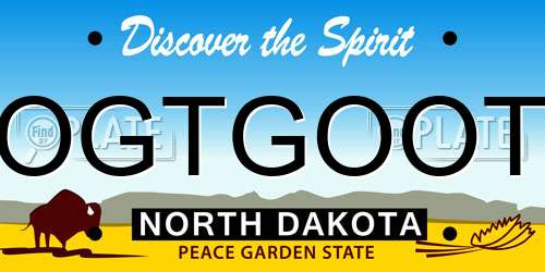 OGTGOOT North Dakota License Plate