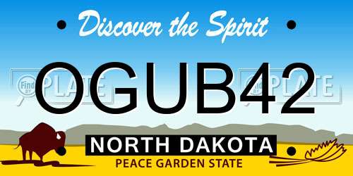 OGUB42 North Dakota License Plate
