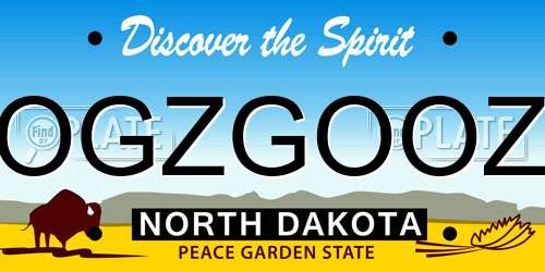 OGZGOOZ North Dakota License Plate