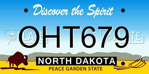 OHT679 North Dakota License Plate