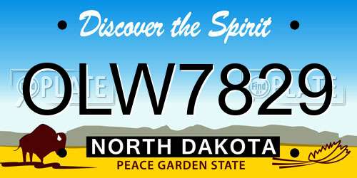 OLW7829 North Dakota License Plate