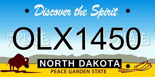 OLX1450 North Dakota License Plate