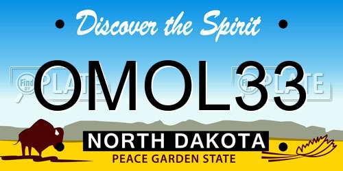OMOL33 North Dakota License Plate
