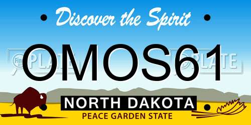 OMOS61 North Dakota License Plate