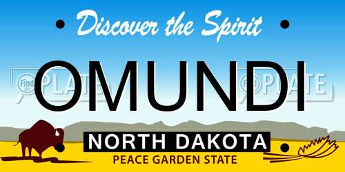 OMUNDI North Dakota License Plate